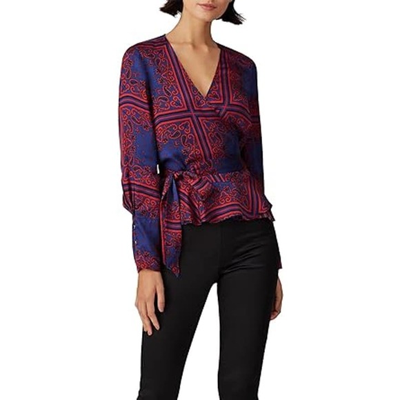 Scotch & Soda Multi Print Wrap Top - Picture 3 of 14